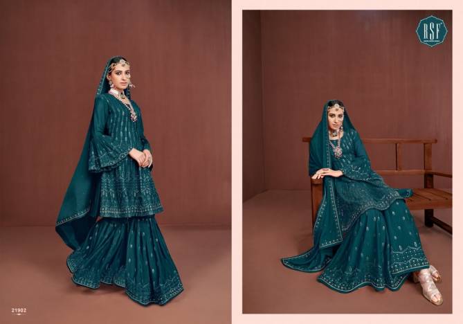 AVANTI Heavy Wedding Wear Pure chinon silk New Designer Sharara Suit Latest Collection